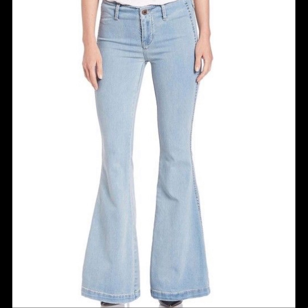 Free People Bell Bottom Jeans Worn ONCE!